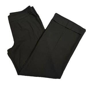 CHICOS Solid All Black Slacks Dress Pants Size 2 Womens L/XL Career Business